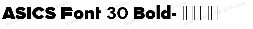 ASICS Font 30 Bold字体转换